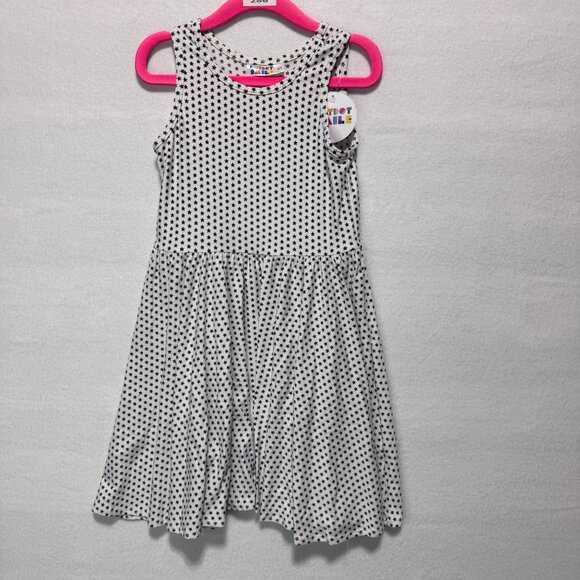 Girls Tank Dress Size 3/4 DotDotSmile White with Black Stars NWT - Picture 1 of 5